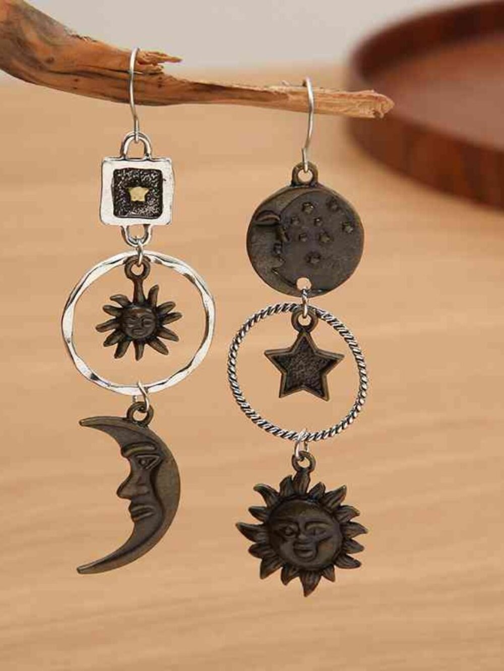 Star Sun Moon Earrings | NWT